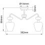 Elstead Lighting Armand lampa podsufitowa 3x40 W czarna-postarzany mosiądz DL-ARMAND-SF3-AB zdj.2