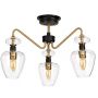 Elstead Lighting Armand lampa podsufitowa 3x40 W czarna-postarzany mosiądz DL-ARMAND-SF3-AB zdj.3