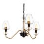 Elstead Lighting Armand lampa wisząca 3x40 W czarna-postarzany mosiądz DL-ARMAND3-AB zdj.1
