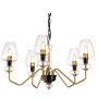 Elstead Lighting Armand lampa wisząca 5x40 W czarna-postarzany mosiądz DL-ARMAND5-AB zdj.1