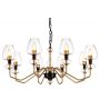Elstead Lighting Armand lampa wisząca 8x40 W czarna-postarzany mosiądz DL-ARMAND8-AB zdj.1