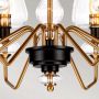 Elstead Lighting Armand lampa wisząca 8x40 W czarna-postarzany mosiądz DL-ARMAND8-AB zdj.6