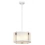 Elstead Lighting Corona lampa wisząca 2x60 W polerowany nikiel/satynowa biel DL-CORONA-2P-WPN zdj.1