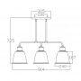 Elstead Lighting Hobson lampa podsufitowa 3x60 W nikiel FE-HOBSON-3P-SN zdj.2