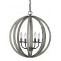 Elstead Lighting Allier lampa wisząca 4x60 W antyczne żelazo, postarzane drewno FE-ALLIER-4P-WW zdj.1
