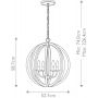 Elstead Lighting Allier lampa wisząca 4x60 W antyczne żelazo, postarzane drewno FE-ALLIER-4P-WW zdj.2