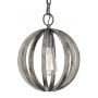 Elstead Lighting Allier lampa wisząca 1x60 W antyczne żelazo, postarzane drewno FE-ALLIER-P-WW zdj.3