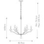 Elstead Lighting Annie lampa wisząca 6x40 W teksturowana biel FE-ANNIE6-PSW zdj.2