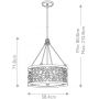 Elstead Lighting Arabesque lampa wisząca 4x60 W srebrna patyna FE-ARABESQUE4 zdj.2