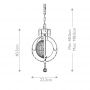 Elstead Lighting Bellini lampa wisząca 1x60 W brązowa FE-BELLINI-P zdj.2
