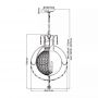 Elstead Lighting Bellini lampa wisząca 3x60 W brązowa FE-BELLINI3 zdj.2