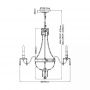 Elstead Lighting Bellini lampa wisząca 6x60 W brązowa FE-BELLINI6 zdj.2