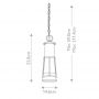 Elstead Lighting Chelsea Harbor lampa wisząca zewnętrzna 1x60 W szara FE-CHELSEAHBR8 zdj.2