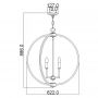 Elstead Lighting Corinne lampa wisząca 6x60 W mosiądz FE-CORINNE-6P-L-BB zdj.2