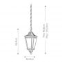 Elstead Lighting Cotswold Lane lampa wisząca zewnętrzna 2x60 W czarna FE-COTSLN8-M-BK zdj.2