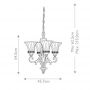 Elstead Lighting Drawing Room lampa wisząca 4x100 W brązowa-beżowa FE-DRAWING-ROOM4 zdj.2