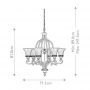 Elstead Lighting Drawing Room lampa wisząca 6x60 W orzech FE-DRAWING-ROOM6 zdj.2