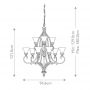Elstead Lighting Drawing Room lampa wisząca 9x60 W orzech FE-DRAWING-ROOM9 zdj.2