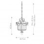 Elstead Lighting Gianna lampa wisząca 1x60 W srebrna FE-GIANNA1C zdj.2
