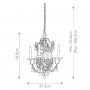 Elstead Lighting Gianna lampa wisząca 4x60 W srebrna FE-GIANNA4 zdj.2