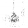 Elstead Lighting Gianna lampa wisząca 6x60 W srebrna FE-GIANNA6 zdj.2
