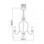 Elstead Lighting Hartsville lampa wisząca 3x40 W biała/drewno FE-HARTSVILLE3 zdj.2