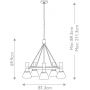 Elstead Lighting Joan lampa wisząca 5x60 W czarna/oksydowany mosiądz FE-JOAN5-MB zdj.2