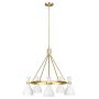 Elstead Lighting Joan lampa wisząca 5x60 W biały mat/oksydowany mosiądz FE-JOAN5-MW zdj.1