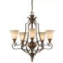 Elstead Lighting Kelham Hall lampa wisząca 5x60 W brytyjski brąz/florenckie złoto FE-KELHAM-HALL5-UPLT zdj.1