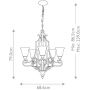 Elstead Lighting Kelham Hall lampa wisząca 5x60 W brytyjski brąz/florenckie złoto FE-KELHAM-HALL5-UPLT zdj.2