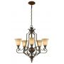 Elstead Lighting Kelham Hall lampa wisząca 5x60 W brytyjski brąz/florenckie złoto FE-KELHAM-HALL5-UPLT zdj.3