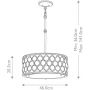 Elstead Lighting Lucia lampa wisząca 3x60 W oksydowane srebro FE-LUCIA-B zdj.2