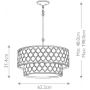 Elstead Lighting Lucia lampa wisząca 6x60 W oksydowane srebro FE-LUCIA-P-E-2TR zdj.2