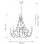 Elstead Lighting Maryville lampa wisząca 6x60 W przecierany szary FE-MARYVILLE6 zdj.2