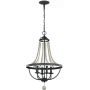 Elstead Lighting Nori lampa wisząca 4x40 W ciemny postarzany cynk/drewno FE-NORI4-DWZ zdj.1