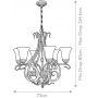 Elstead Lighting Sonoma Valley lampa wisząca 6x60 W szylkretowa FE-SONOMAVALLEY6 zdj.2