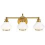 Elstead Lighting Ainsley kinkiet 3x3 W szczotkowany mosiądz HK-AINSLEY3-BATH-BB zdj.1