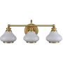 Elstead Lighting Ainsley kinkiet 3x3 W szczotkowany mosiądz HK-AINSLEY3-BATH-BB zdj.3