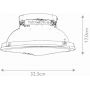 Elstead Lighting Amelia lampa podsufitowa 2x40 W brązowa HK-AMELIA-F-M-RB zdj.2