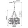 Elstead Lighting Astrid lampa wisząca 11x60 W złota-brązowa HK-ASTRID-11P zdj.2