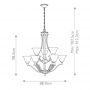 Elstead Lighting Bolla lampa wisząca 9x60 W nikiel HK-BOLLA9 zdj.2
