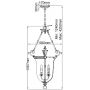 Elstead Lighting Cambridge lampa wisząca 3x60 W mosiądz oksydowany HK-CAMBRIDGE-P-L zdj.2