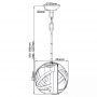 Elstead Lighting Carson lampa wisząca 1x40 W żelazo HK-CARSON-P zdj.2