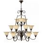 Elstead Lighting Cello lampa wisząca 15x60 W brązowa HK-CELLO15 zdj.1