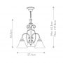 Elstead Lighting Cello lampa wisząca 3x60 W brązowa HK-CELLO3 zdj.2