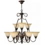 Elstead Lighting Cello lampa wisząca 9x60 W brązowa HK-CELLO9 zdj.1