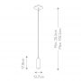Elstead Lighting Dax lampa wisząca 1x8 W czarna HK-DAX-MP-BK zdj.2