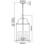 Elstead Lighting Gentry lampa wisząca 6x60 W pewter HK-GENTRY-P-L-PW zdj.2