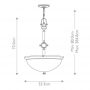 Elstead Lighting Mayflower lampa wisząca 3x60 W brązowa HK-MAYFLOWER-P-C zdj.2