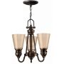 Elstead Lighting Mayflower lampa wisząca 3x60 W brązowa HK-MAYFLOWER3 zdj.1